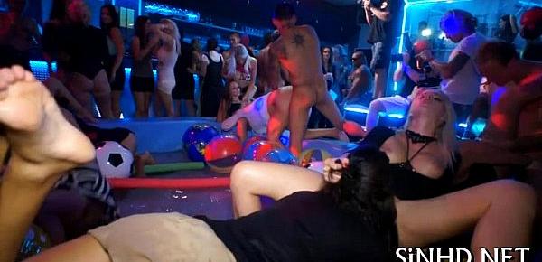  Explicit and brazen group gratifying